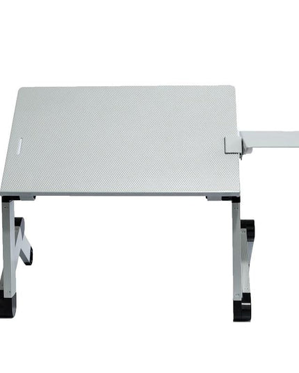 Adjustable Folding Laptop Desk With Mouse Board - Silver-1915198108938145799