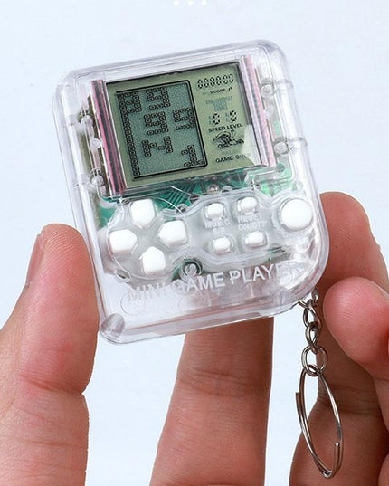 Mini Handheld Brick Game Console - 4 Pcs With Keychain Random Colour-1915196821588807685