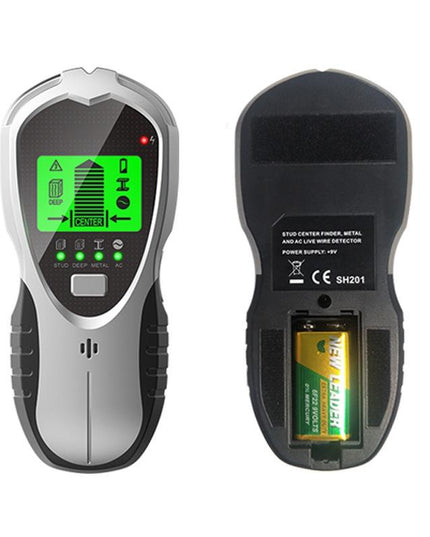 4-In-1 Multifunctional Digital Wall Detector - Silver / Black-1915196914224205825