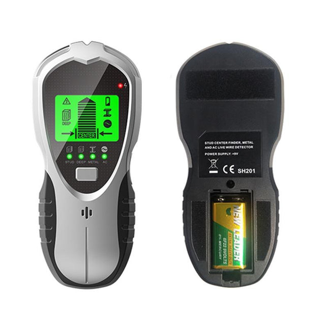 4-In-1 Multifunctional Digital Wall Detector - Silver / Black-1915196914224205825