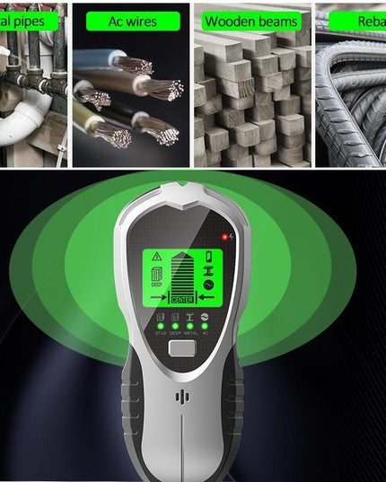 4-In-1 Multifunctional Digital Wall Detector - Silver / Black-1915196914224205828