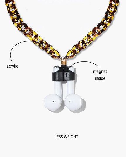 Leopard Wireless Earphones With Strong Magnetic Anti-Lost Chain-1915196931710259203