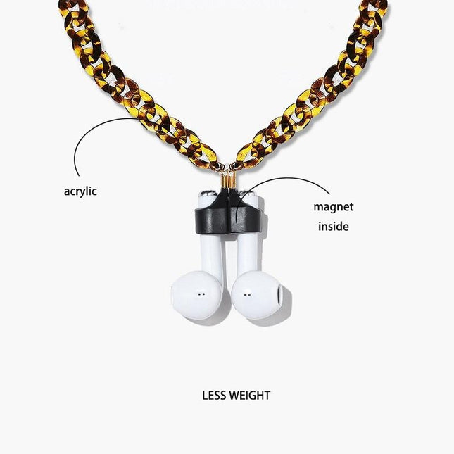 Leopard Wireless Earphones With Strong Magnetic Anti-Lost Chain-1915196931710259203