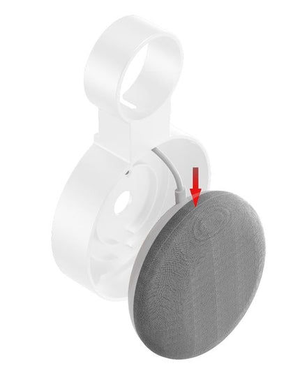 Google Nest Mini Wall Bracket With Cable Storage - White-1915196692181946372