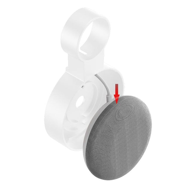 Google Nest Mini Wall Bracket With Cable Storage - White-1915196692181946372