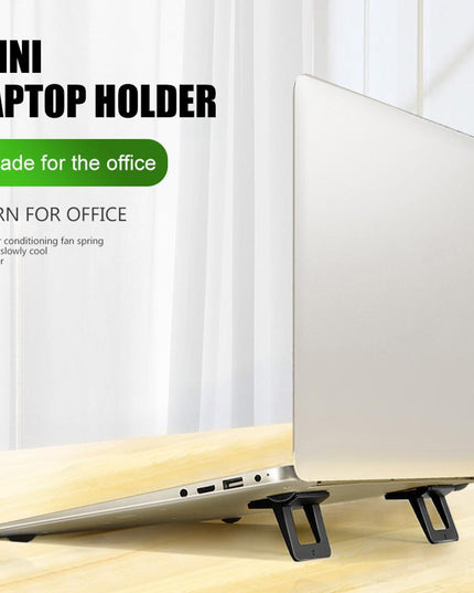 Portable Laptop Base For Improved Heat Dissipation - Black Foot Pad-1915196824654843907