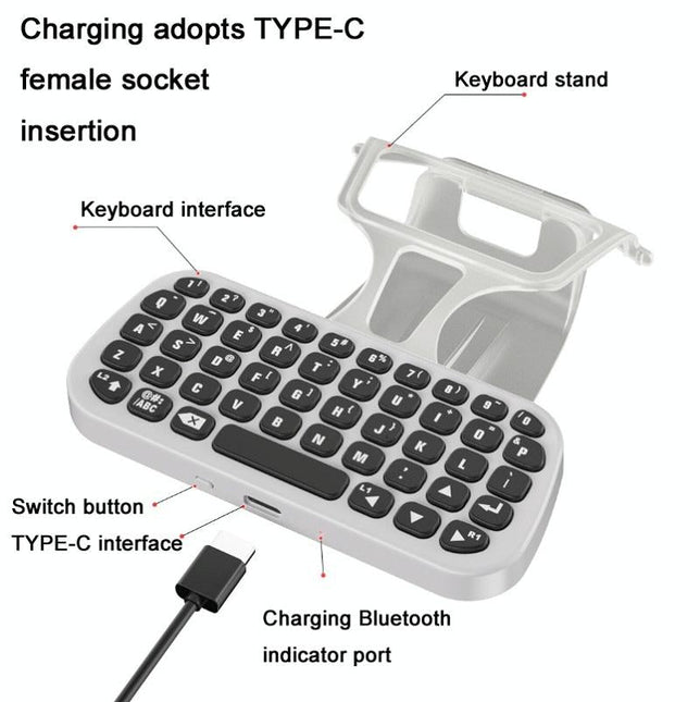 Wireless Bluetooth Gamepad With Headphone Jack For Ps5 - White-1915196818136895491
