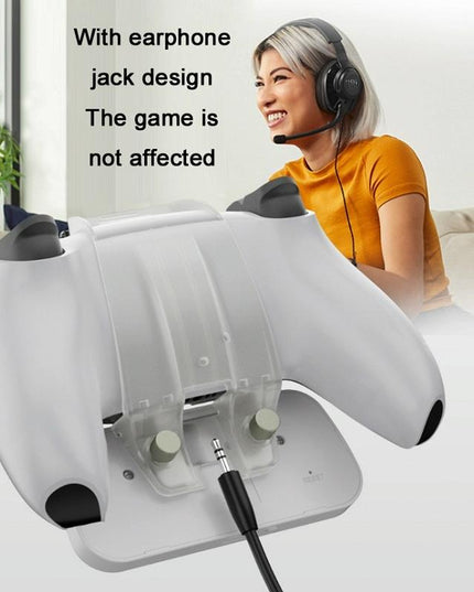 Wireless Bluetooth Gamepad With Headphone Jack For Ps5 - White-1915196818136895493