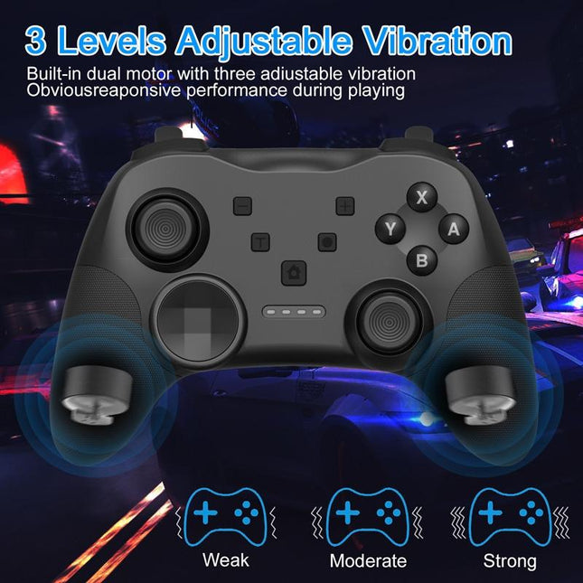 Wireless Bluetooth Game Console Handle For Nintendo Switch With Vibrating Gyroscope - Black-1915196913448259588