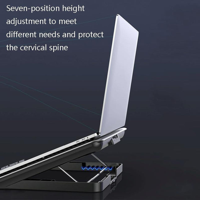 6-Fan Alloy Laptop Cooling Bracket - Silent-1915197805295702018