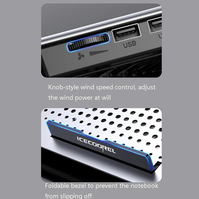 6-Fan Alloy Laptop Cooling Bracket - Silent-1915197805295702020