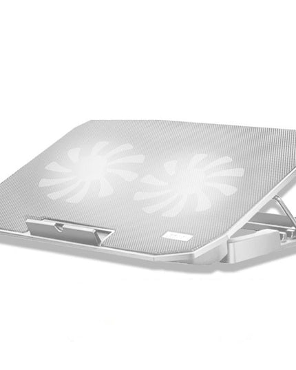 Adjustable Dual Fan Laptop Cooling Stand - Ivory-1915197835092037640