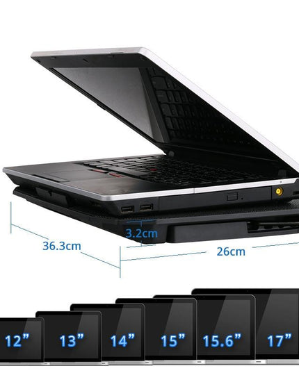 Adjustable Dual Fan Laptop Cooling Stand - Ivory-1915197835092037634