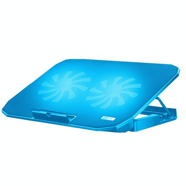 Sea Blue Dual Fan Laptop Cooling Stand - Adjustable-1915197646180585479