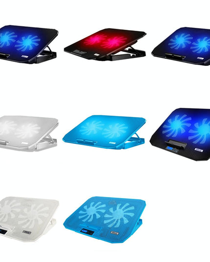 Sea Blue Dual Fan Laptop Cooling Stand - Adjustable-1915197646180585473