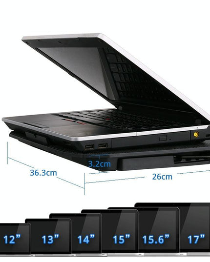 Sea Blue Dual Fan Laptop Cooling Stand - Adjustable-1915197646180585474