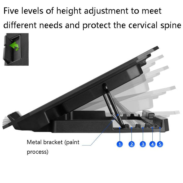 Knight Dual Fan Laptop Cooling Stand - Adjustable-1915197453041274883
