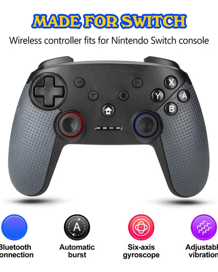 Switch Pro Wireless Gamepad With Dual Motors And Turbo-1915196896759123970