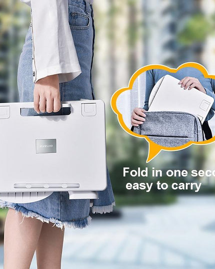 Portable Foldable Laptop Stand - Heightening Bracket Multifunctional White-1915196932192604165