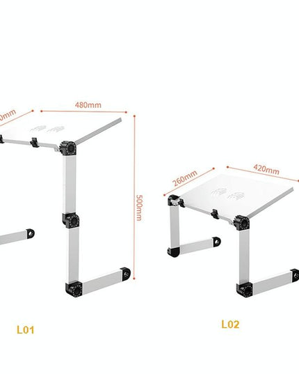 Portable Folding Laptop Desk With Adjustable Height And Storage-1915197821879980035