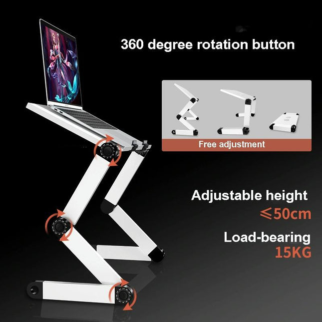 Portable Folding Laptop Desk With Adjustable Height And Storage-1915197821879980037