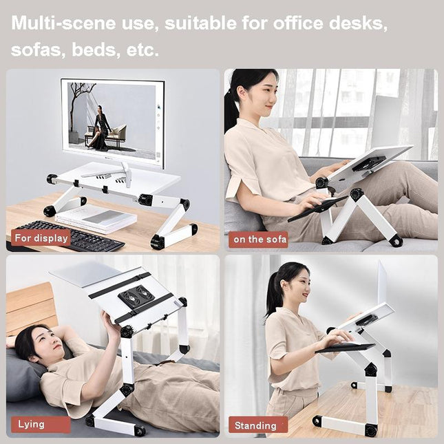 Portable Folding Laptop Desk With Adjustable Height And Storage-1915197638307876870