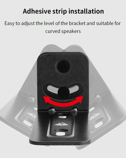 Non-Slip Wall Bracket For Long Strip Speakers - Black-1915196902639538180