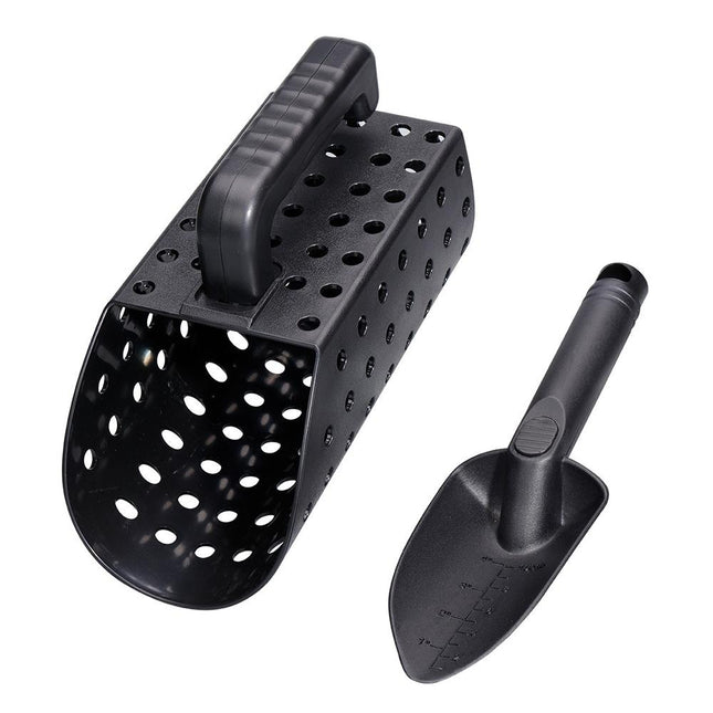 Black Metal Detector Scoop And Shovel Set For Digging-1922443426377371655