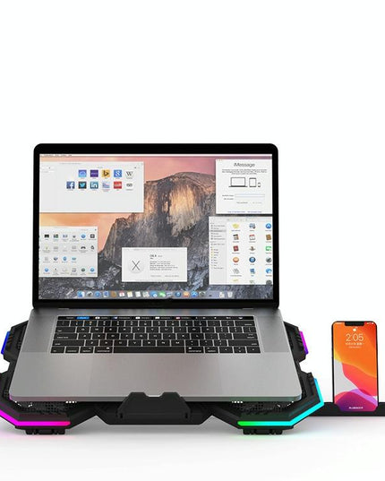 Usb Fan Stand With Phone Holder And Rgb Blue-1915198146816905217