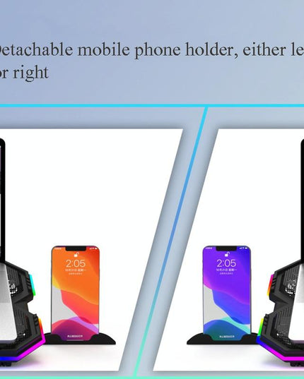 Usb Fan Stand With Phone Holder And Rgb Blue-1915198146816905221