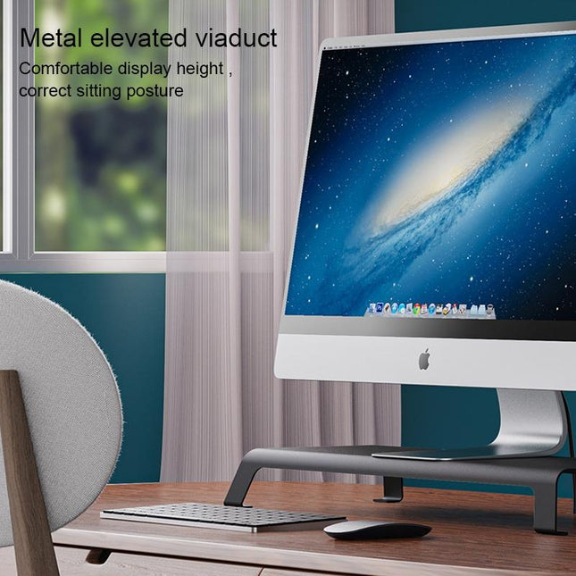 White Monitor Riser Bracket - Space-Saving-1915196687522074630