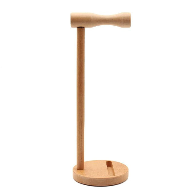 Solid Wood Desktop Headset Display Stand - Elegant Design-1915198101992378375