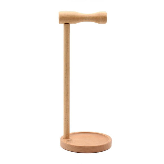 Solid Wood Desktop Headset Display Stand - Elegant Design-1915197796844179456