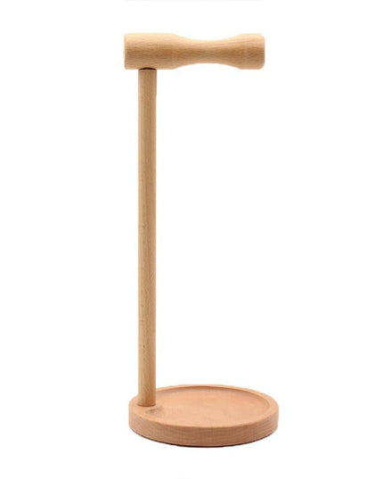 Solid Wood Desktop Headset Display Stand - Elegant Design-1915197796844179463