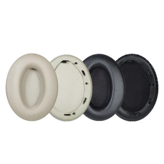 2 Leather Headset Earmuffs For Sony 1000Xm4 With Snap - Black-1922443459873083393