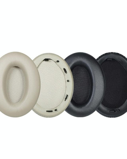 2 Leather Headset Earmuffs For Sony 1000Xm4 With Snap - Champagne-1915198145483116545