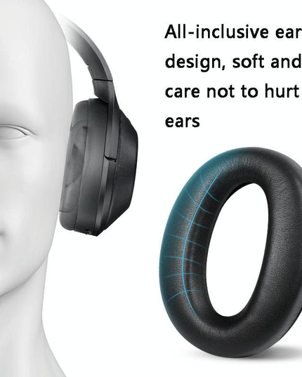 2 Leather Headset Earmuffs For Sony 1000Xm4 With Snap - Champagne-1915198145483116546