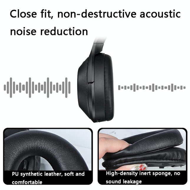 2 Leather Headset Earmuffs For Sony 1000Xm4 With Snap - Champagne-1915198145483116547