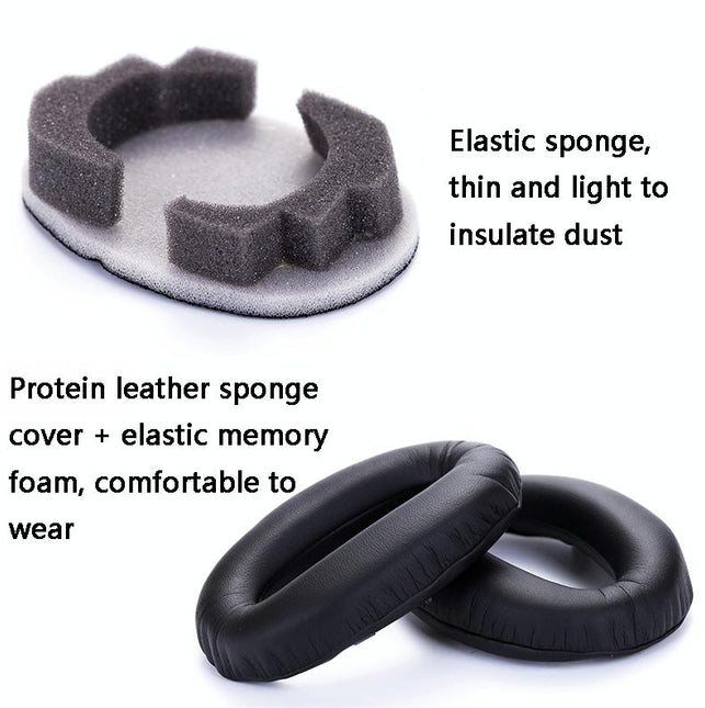 2 Leather Headset Earmuffs For Sony 1000Xm4 With Snap - Champagne-1915198145483116548