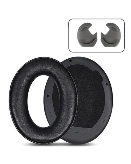 2 Leather Headset Earmuffs For Sony 1000Xm4 - Black Lambskin-1915197831459770374