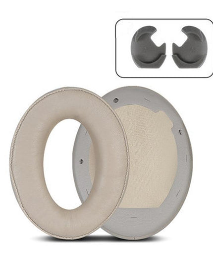 2 Leather Headset Earmuffs For Sony 1000Xm4 - Champagne Lambskin No Snap-1915197644129570816