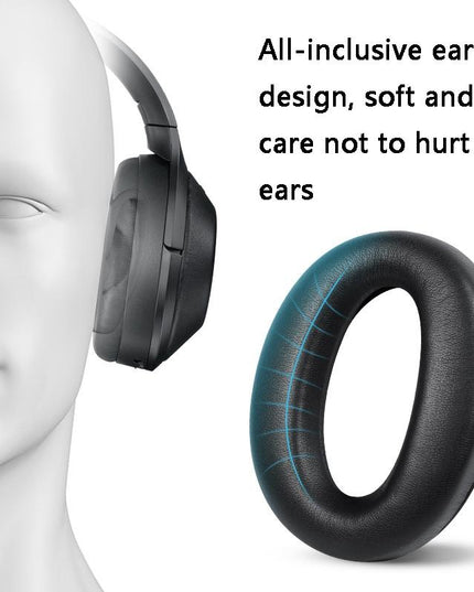 2 Leather Headset Earmuffs For Sony 1000Xm4 - Champagne Lambskin No Snap-1915197644129570818