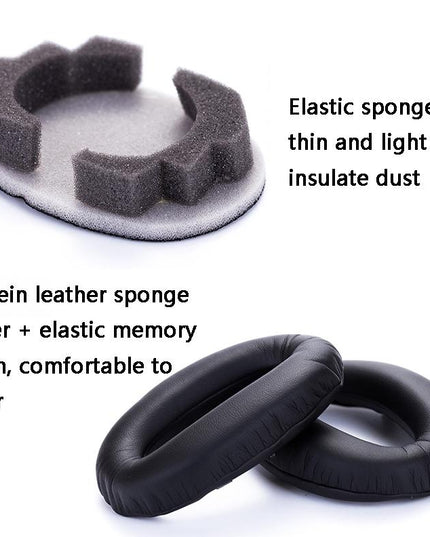 2 Leather Headset Earmuffs For Sony 1000Xm4 - Champagne Lambskin No Snap-1915197644129570820
