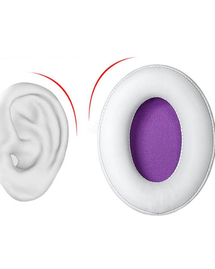 2-Pack Headset Earmuffs For Kingston Hyperx Cloud Ii - White & Purple Lambskin-1915197472897110021