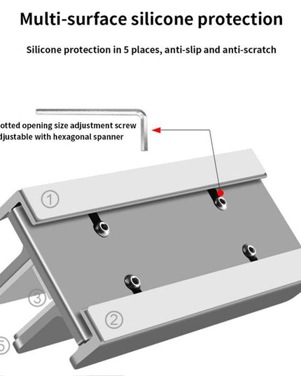 Versatile Aluminum Laptop Tablet Phone Stand - Compact Design-1915197849201676290