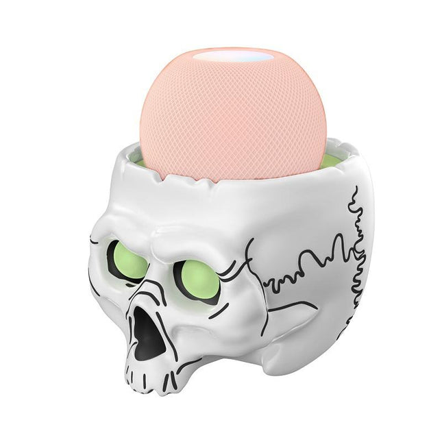 5-Piece Skull Desktop Stand For Apple Home Pod Mini - White-1915197131879223303