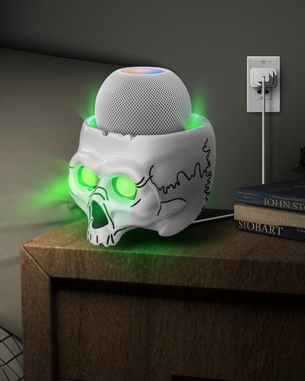 5-Piece Skull Desktop Stand For Apple Home Pod Mini - White-1915197131879223302