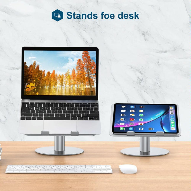 Silver 360 Degree Rotating Aluminum Laptop Stand-1915196902115250182