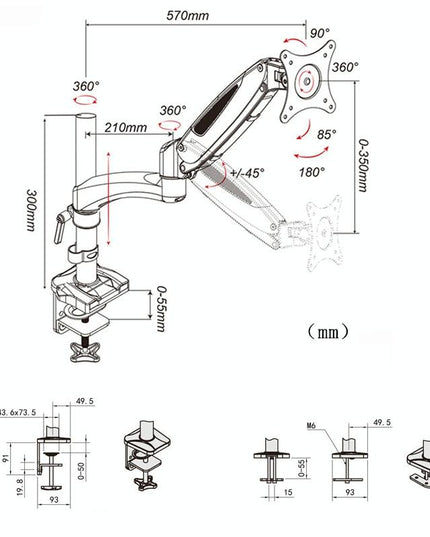 Adjustable Desktop Monitor Stand - Rotating-1915198306934460418