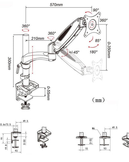 Rotating Desktop Monitor Stand - Lifts And Saves Space-1915197812417630210